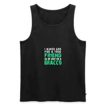 Bracco Italiano - True Friend - Men's Premium Organic Tank Top - black - Front - AI Model Male 178 light (178cm)