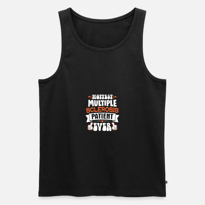 MS Awareness Warrior - Männer Premium Bio Tank Top - Schwarz