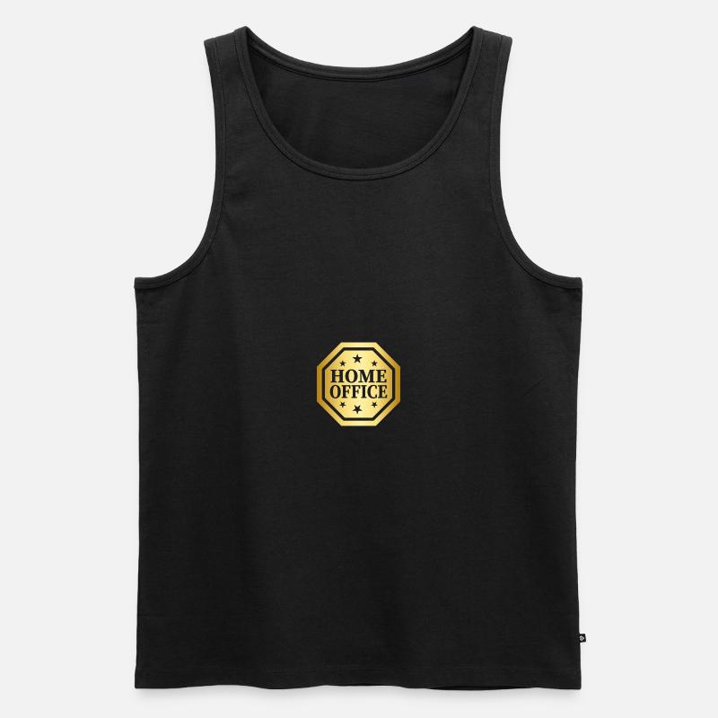 Home Office - Männer Premium Bio Tank Top - Schwarz