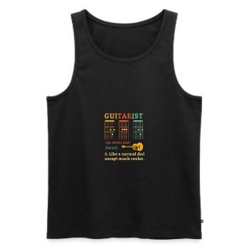 Guitar Dad Shirt - Dad Guitar Chords Shirt - Fathe - Men's Premium Organic Tank Top - black - Front - AI Model Male 178 light (178cm)