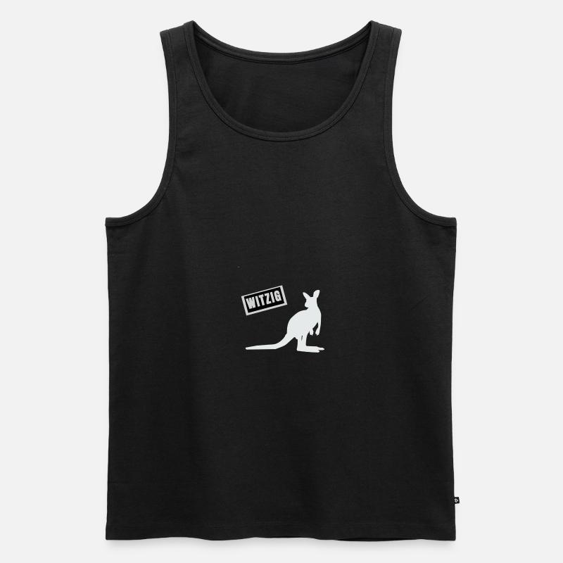 Känguru. Witzig. - Männer Premium Bio Tank Top - Schwarz