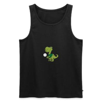 T-Rex Volleyball Tyrannosaur Dinosaurier Dino - Männer Premium Bio Tank Top - Schwarz - Vorne - Michal (187cm)