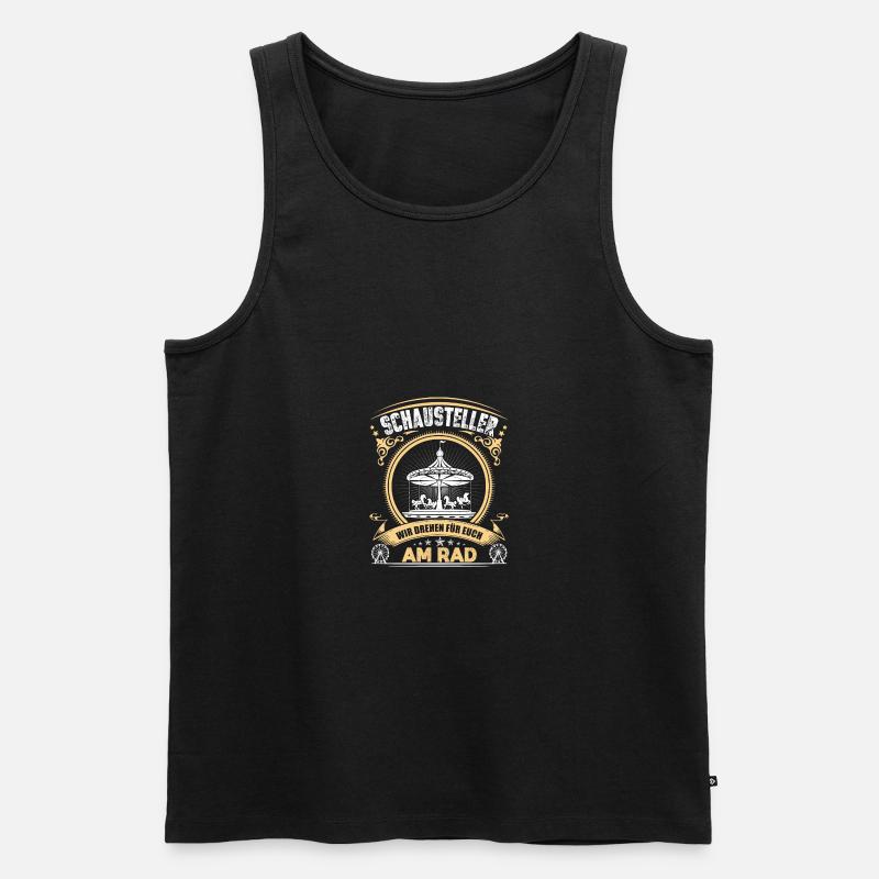 Schausteller Karussell Geschenk - Männer Premium Bio Tank Top - Schwarz