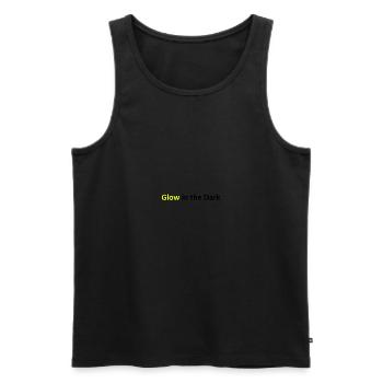 glow in the dark - Men's Premium Organic Tank Top - black - Front - AI Model Male 178 light (178cm)