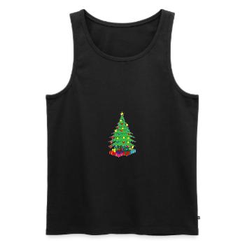 Christmas tree gifts fir tree christmas - Men's Premium Organic Tank Top - black - Front - Michal (187cm)