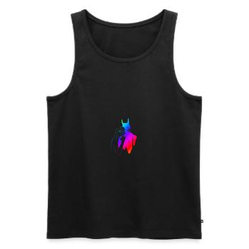 Hug Teufel Umarmung Halloween Geschenk Satan - Männer Premium Bio Tank Top - Schwarz - Vorne - Michal (187cm)
