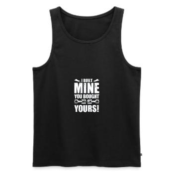 J'ai construit le mien, vous avez acheté le vôtre! conception - Débardeur bio Premium Homme - noir - Devant - AI Model Male 178 light (178cm)