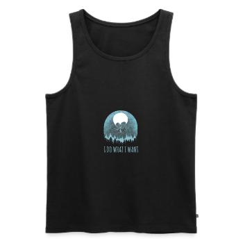 Katze Lustiger Spruch Geschenkidee - Männer Premium Bio Tank Top - Schwarz - Vorne - AI Model Male 178 light (178cm)