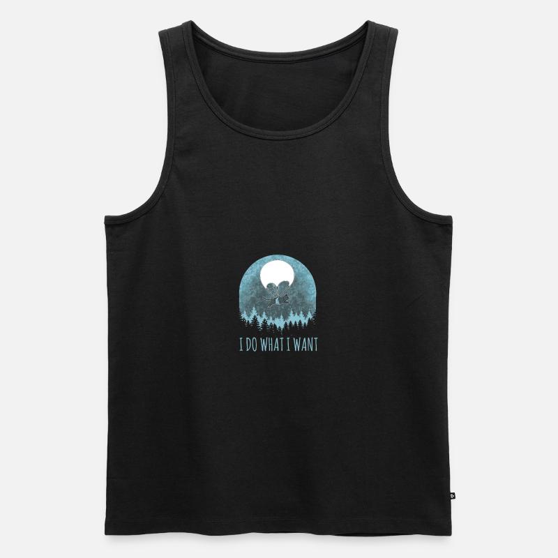 Katze Lustiger Spruch Geschenkidee - Männer Premium Bio Tank Top - Schwarz