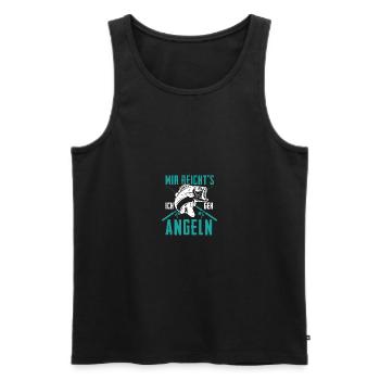 Mir Reicht's Ich Geh Angeln Lustiges Fischer - Männer Premium Bio Tank Top - Schwarz - Vorne - AI Model Male 178 light (178cm)
