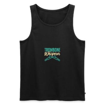 Trombone Whisperer Music Lover Marching Band Cuivres - Débardeur bio Premium Homme - noir - Devant - Michal (187cm)