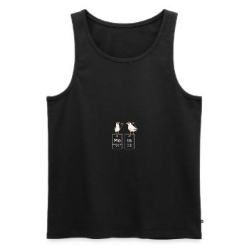 Moin Chemie Möwe Hambourg Mer du Nord Cadeau de la mer - Débardeur bio Premium Homme - noir - Devant - Michal (187cm)