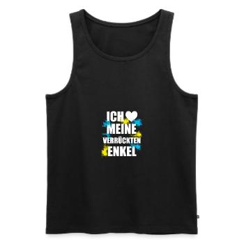 Liebe - Enkel - Männer Premium Bio Tank Top - Schwarz - Vorne - Michal (187cm)