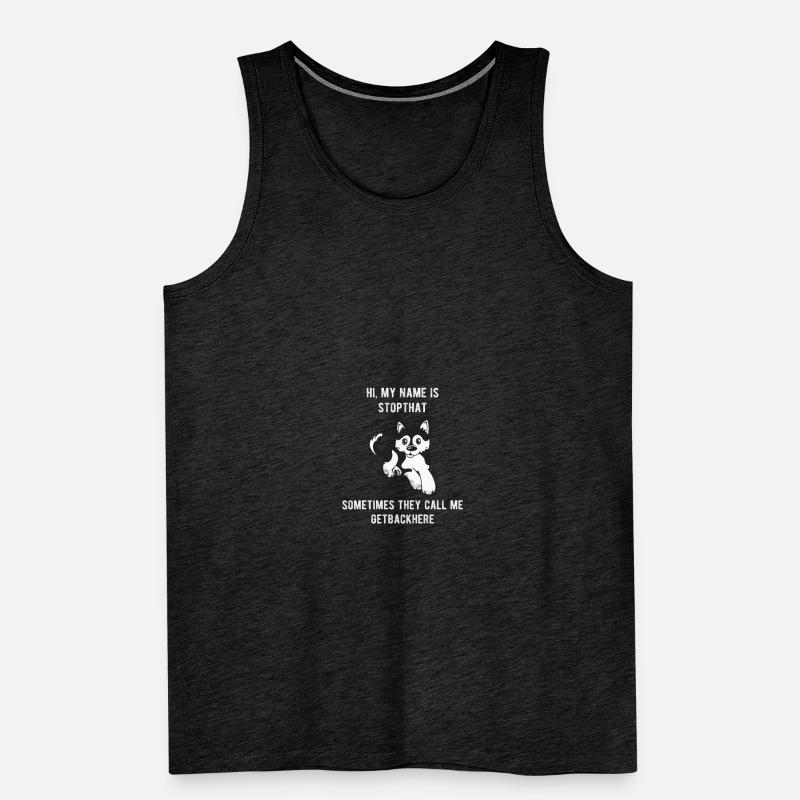 Mon nom est Stopthat Getbackhere Pomsky Hyper Dog Débardeur bio Premium Homme