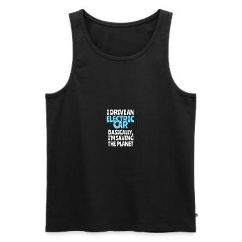 Electric Car - Men's Premium Organic Tank Top - black - Front - AI Model Male 178 light (178cm)