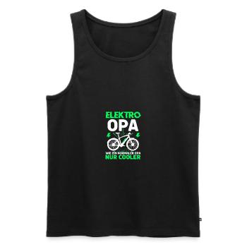 E-Bike Opa Rente Spruch Rentner E-Bike Mann - Männer Premium Bio Tank Top - Schwarz - Vorne - Michal (187cm)