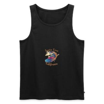 Santa Cruz California Surfer Skelet vintage - Men's Premium Organic Tank Top - black - Front - Michal (187cm)