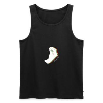 Vaffanculo Hand Geste Italien Italiener - Männer Premium Bio Tank Top - Schwarz - Vorne - Michal (187cm)