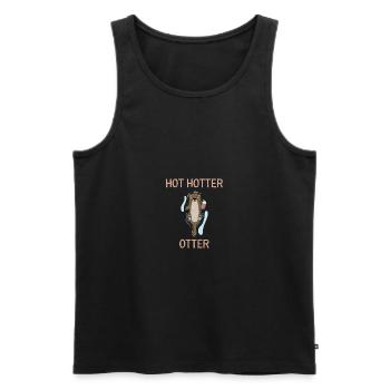 Hot Hotter Otter - Männer Premium Bio Tank Top - Schwarz - Vorne - Michal (187cm)