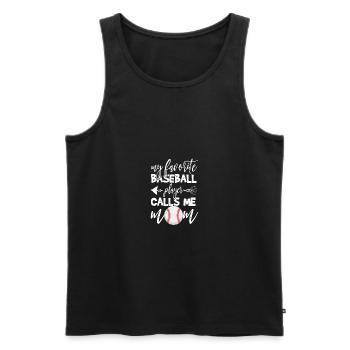 Conception de joueur de baseball vintage - Débardeur bio Premium Homme - noir - Devant - Michal (187cm)