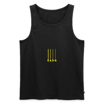 Bassist lustiger Vintage-Stil - Männer Premium Bio Tank Top - Schwarz - Vorne - Michal (187cm)