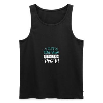 TRIATHLON FACILE, ÇA S’APPELLERAIT YOUR MOM Gifts - Débardeur bio Premium Homme - noir - Devant - Michal (187cm)