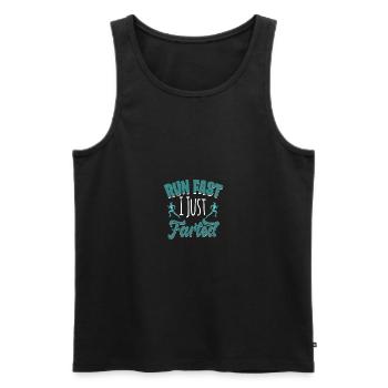 Motif marathon pour les coureurs et les joggeurs - Débardeur bio Premium Homme - noir - Devant - Michal (187cm)