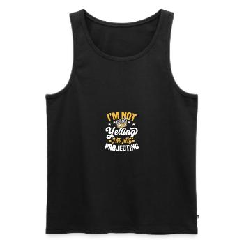 Theatre motif for theatre actors - Men's Premium Organic Tank Top - black - Front - Michal (187cm)
