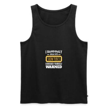 Theatre motif for theatre actors - Men's Premium Organic Tank Top - black - Front - Michal (187cm)