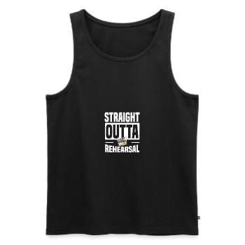 Theatre motif for theatre actors - Men's Premium Organic Tank Top - black - Front - Michal (187cm)
