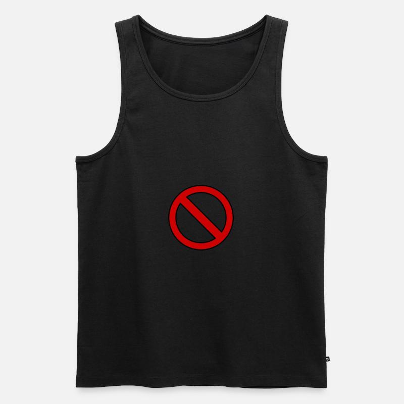 Verboten Schild Geschenk Idee - Männer Premium Bio Tank Top - Schwarz