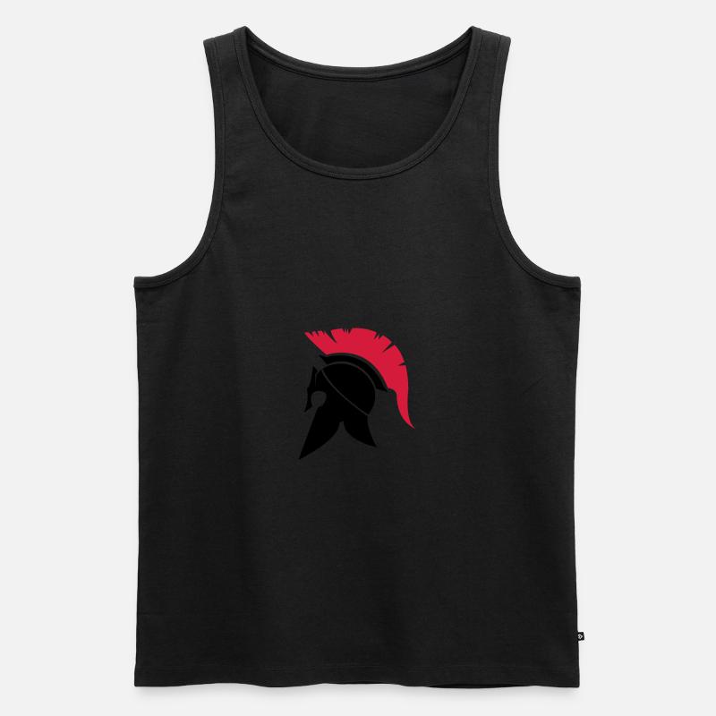 sparta warrior - Männer Premium Bio Tank Top - Schwarz
