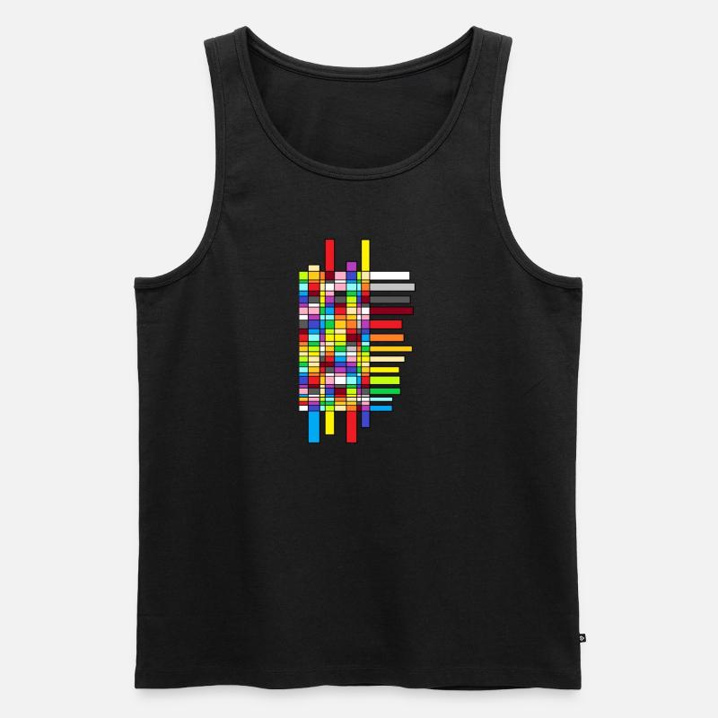 statistik bunte farbe - Männer Premium Bio Tank Top - Schwarz