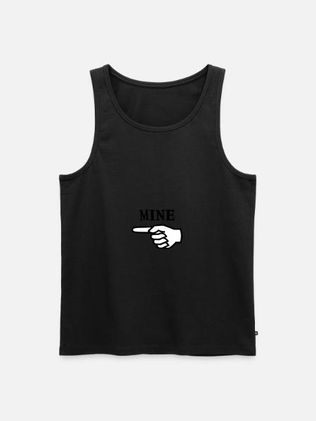 Mine - Hand, Finger pointing - Men's Premium Organic Tank Top - black