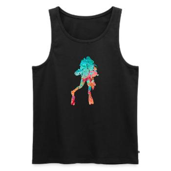Deep Sea Divers and Divers PopArt - Men's Premium Organic Tank Top - black - Front - AI Model Male 178 light (178cm)