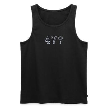 47? - Männer Premium Bio Tank Top - Schwarz - Vorne - Michal (187cm)