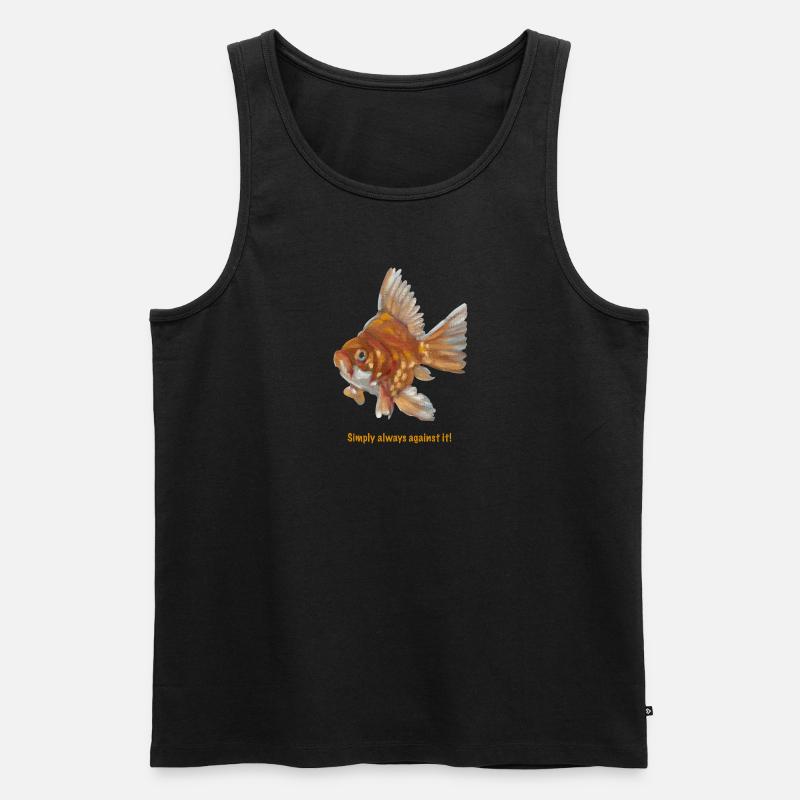 Stinkiger Goldfisch - Männer Premium Bio Tank Top - Schwarz