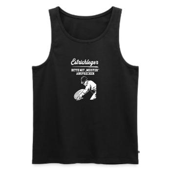 Estrichleger Meister Estrichlegermeister Chef - Männer Premium Bio Tank Top - Schwarz - Vorne - AI Model Male 178 light (178cm)
