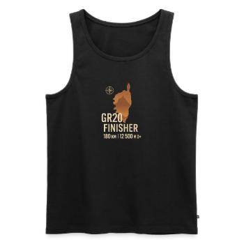 GR20 Finisher - Männer Premium Bio Tank Top - Schwarz - Vorne - AI Model Male 178 light (178cm)