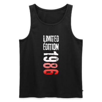 LIMITED EDITION 1986 - Débardeur bio Premium Homme - noir - Devant - Michal (187cm)