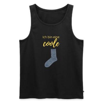 coole Socke - Männer Premium Bio Tank Top - Schwarz - Vorne - Michal (187cm)