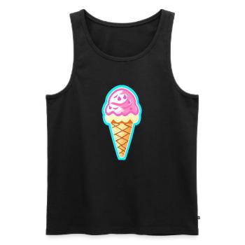 Eis - Männer Premium Bio Tank Top - Schwarz - Vorne - Michal (187cm)