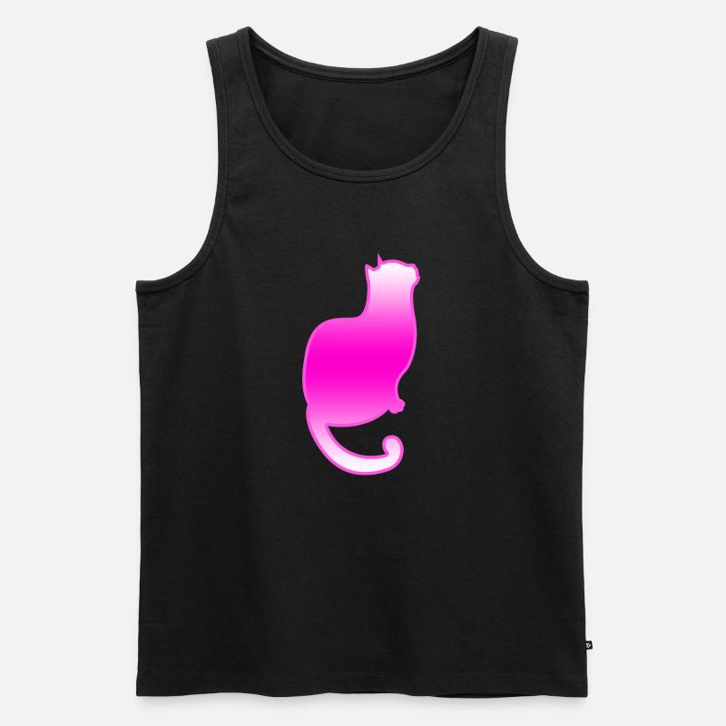 Katze - Männer Premium Bio Tank Top - Schwarz