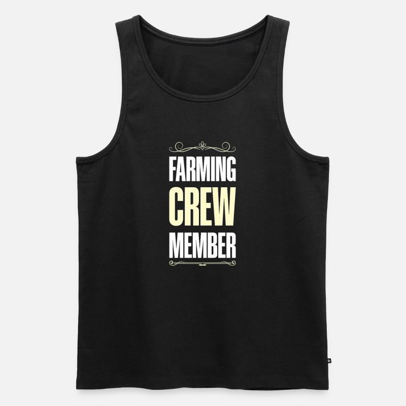 Farming Crew - Männer Premium Bio Tank Top - Schwarz