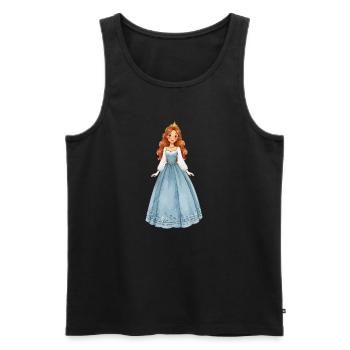 Prinzessin im Eiskristallkleid - Männer Premium Bio Tank Top - Schwarz - Vorne - Michal (187cm)