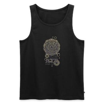 Gestank Knoblauch Essen Faul negativ -frech Spruch - Männer Premium Bio Tank Top - Schwarz - Vorne - AI Model Male 178 light (178cm)