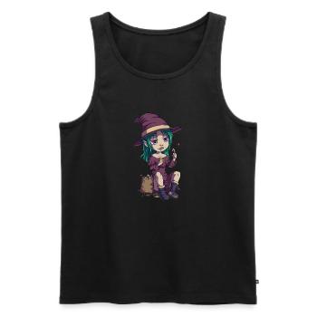 Halloween Sweet Witch - Männer Premium Bio Tank Top - Schwarz - Vorne - Michal (187cm)