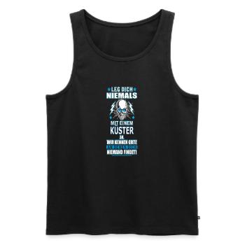 KÜSTER - Männer Premium Bio Tank Top - Schwarz - Vorne - AI Model Male 178 light (178cm)