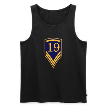 Gift for the 19th Birthday - 19 years - Men's Premium Organic Tank Top - black - Front - Michal (187cm)