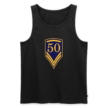 50 - Men's Premium Organic Tank Top - black - Front - Michal (187cm)